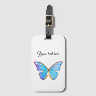 Personalise BLUE BUTTERFLY Luggage Tag