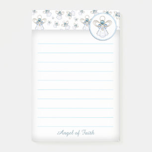 Personalise:  Blue Christmas "Angel of Faith" Post-it Notes