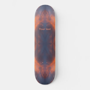 Personalise blue orange design skateboard