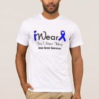 Personalise Blue Ribbon Colon Cancer