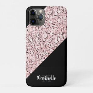 Personalise Blushed Rose Gold Faux Foil iPhone 11 Pro Case