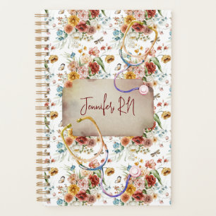 Personalise Boho Floral Nurse Graduation Gift  Planner