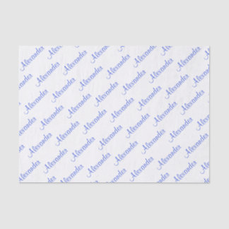 Personalise: Boy's Name Blue Birthday Party Theme Tissue Paper