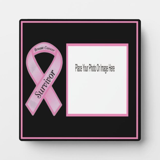 Personalise Breast Cancer Survivor Photo Frame (Front)