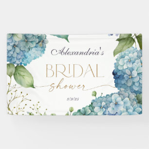 Personalise Bridal Shower Blue Hydrangeas Banner