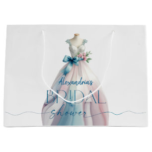 Personalise Bridal Shower Dress  Large Gift Bag