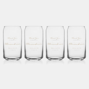 Personalise Bridal Shower Thank you Can Glass