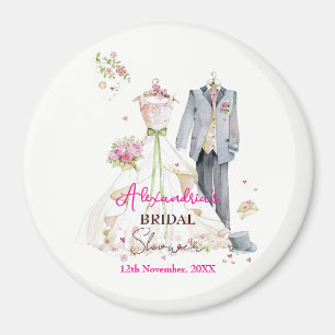 Personalise Bridal Shower Wedding dress Magnet