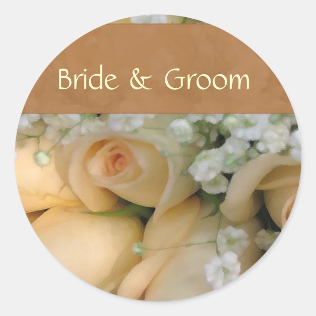Personalise bride and groom stickers (Front)