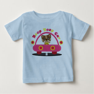 Personalise Bright Headlights Beep Beep Look Out Baby T-Shirt