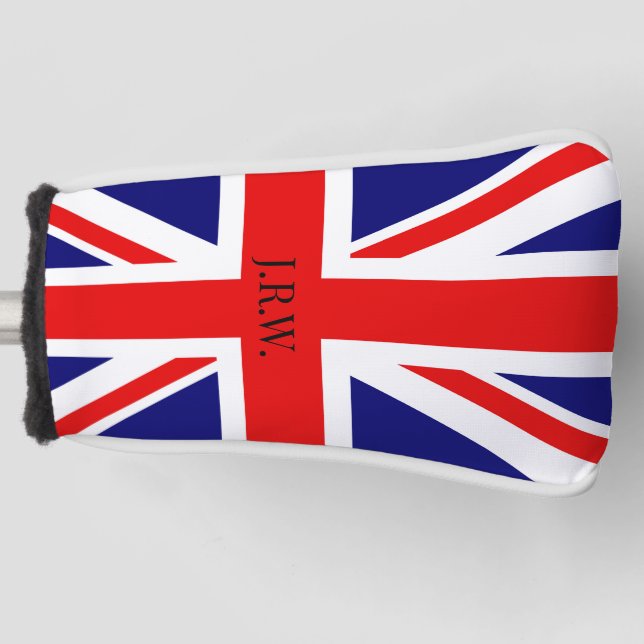 Personalise British flag Golf Head Cover (Front)