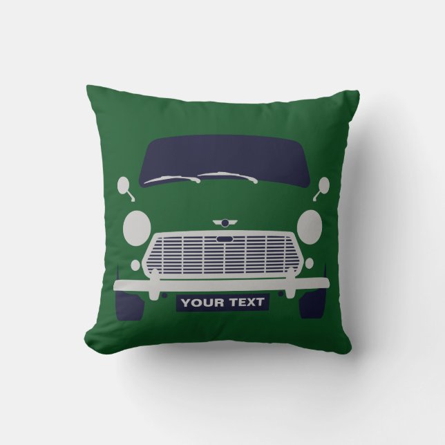 Personalise British original classic Mini car Cushion (Front)