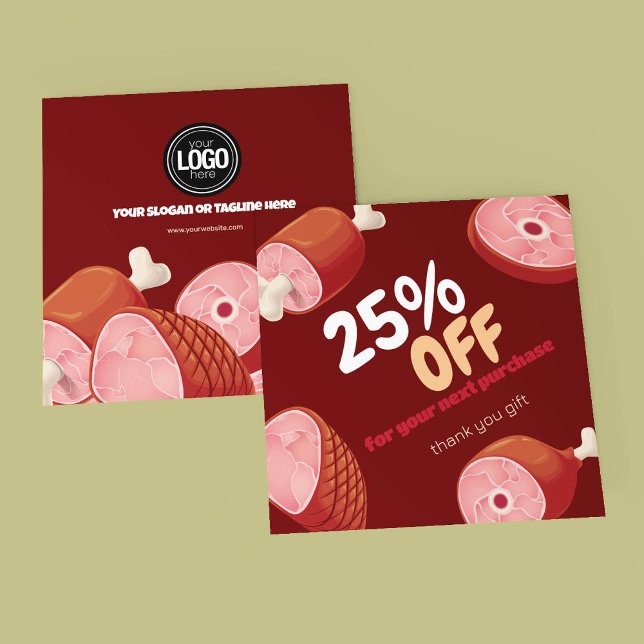 Personalise Business | Butcher Shop Discount Card (Creator Uploaded)