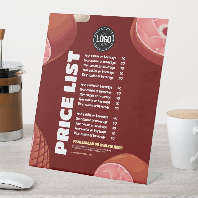 Personalise Business | Butcher Shop Pedestal Sign (In SItu)