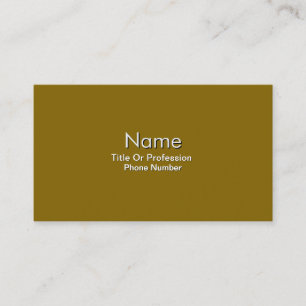 Personalise Business Card Brown