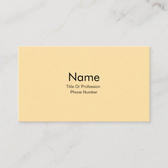 Personalise Business Card Creme  (Front)