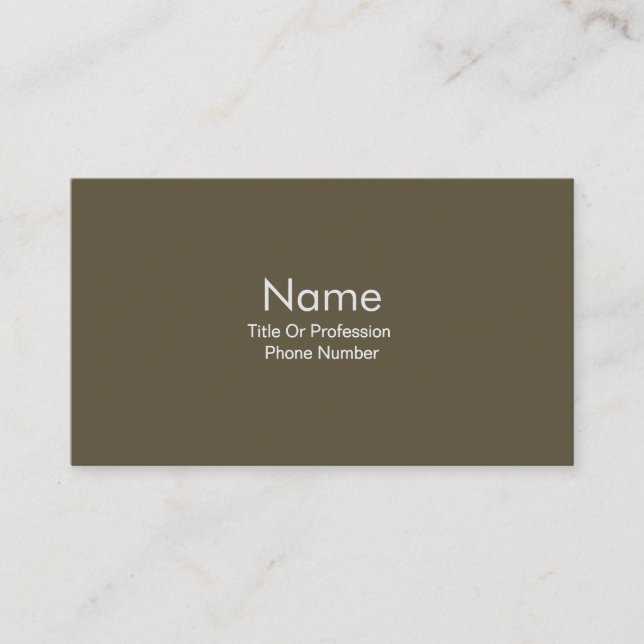 Personalise Business Card Olive (Front)