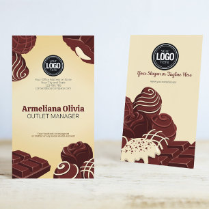 Personalise Business Logo Chocolate Company Business Card