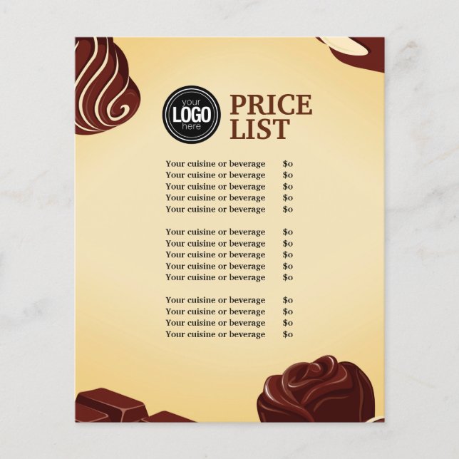Personalise Business Logo | Chocolate Company Flyer (Front)