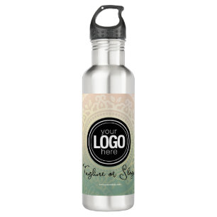Personalise Business Logo   Elegant Green Yoga 710 Ml Water Bottle