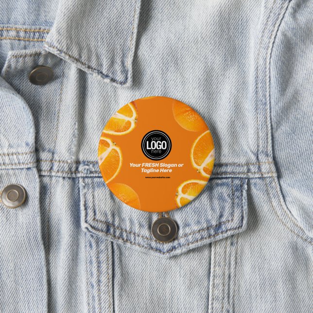 Personalise Business | Orange Company 7.5 Cm Round Badge (In Situ)
