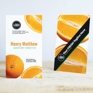 Personalise Business | Orange Company Card