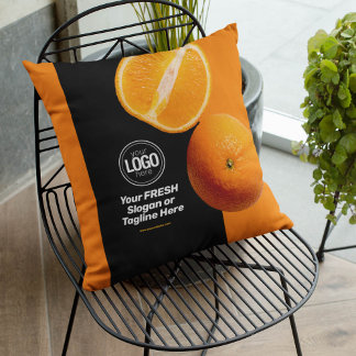 Personalise Business | Orange Company Cushion