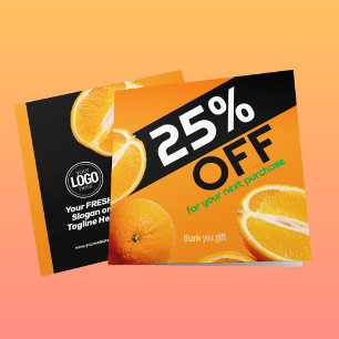 Personalise Business   Orange Company Discount Card