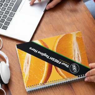 Personalise Business Orange Company Notebook