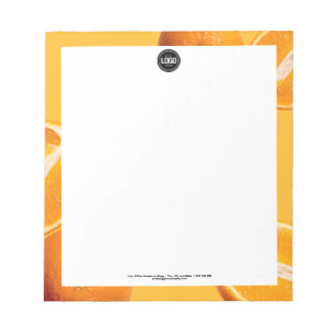 Personalise Business Orange Company Notepad