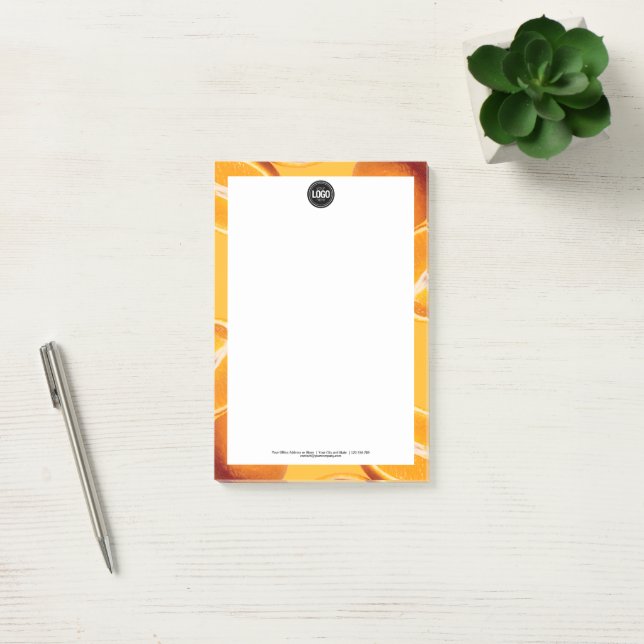 Personalise Business | Orange Company Post-it Notes (Office)