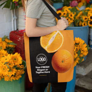 Personalise Business   Orange Company Tote Bag