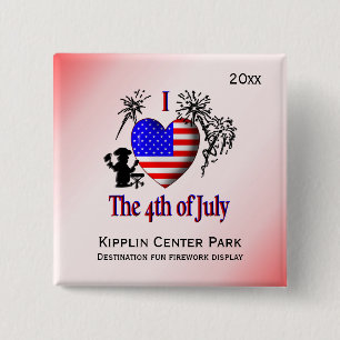 Personalise Business Pins 4th of July