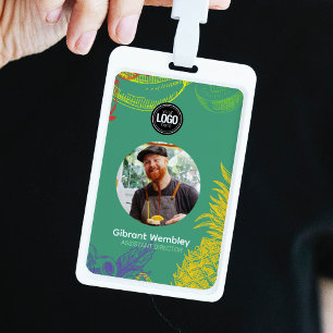 Personalise Business Tropical Fruits Company ID Badge
