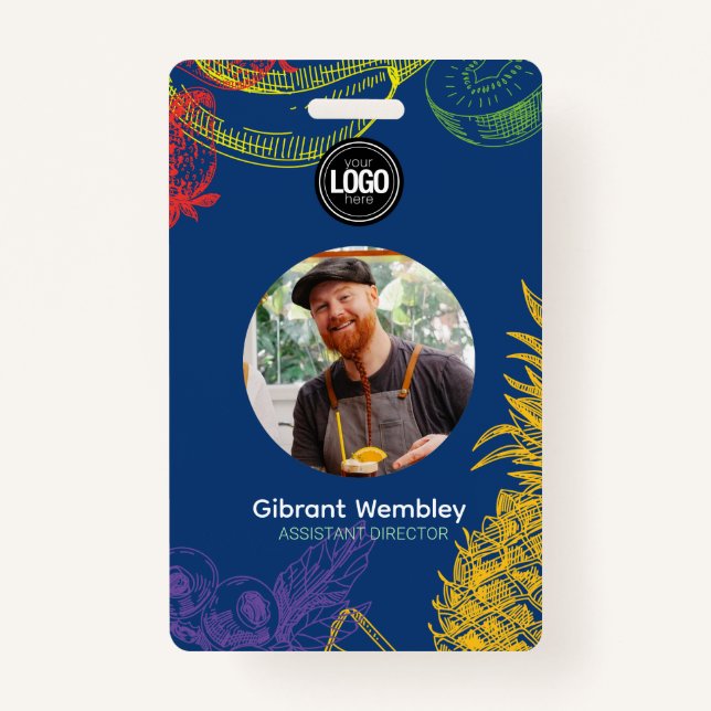 Personalise Business | Tropical Fruits Company ID Badge (Front)