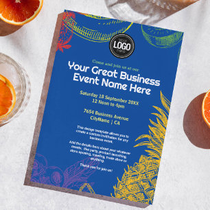Personalise Business Tropical Fruits Company Invitation