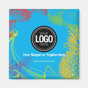 Personalise Business   Tropical Fruits Company Magnet