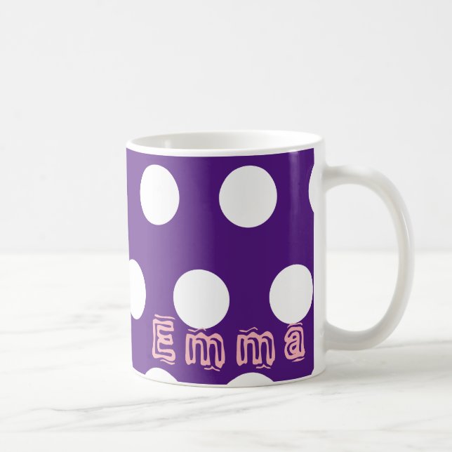 Personalise by Name Polka Mug (Right)
