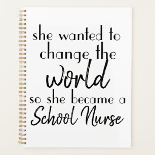 Personalise by Nurse Speciality; Change The World Planner