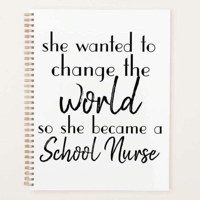 Personalise by Nurse Speciality; Change The World Planner (Front)