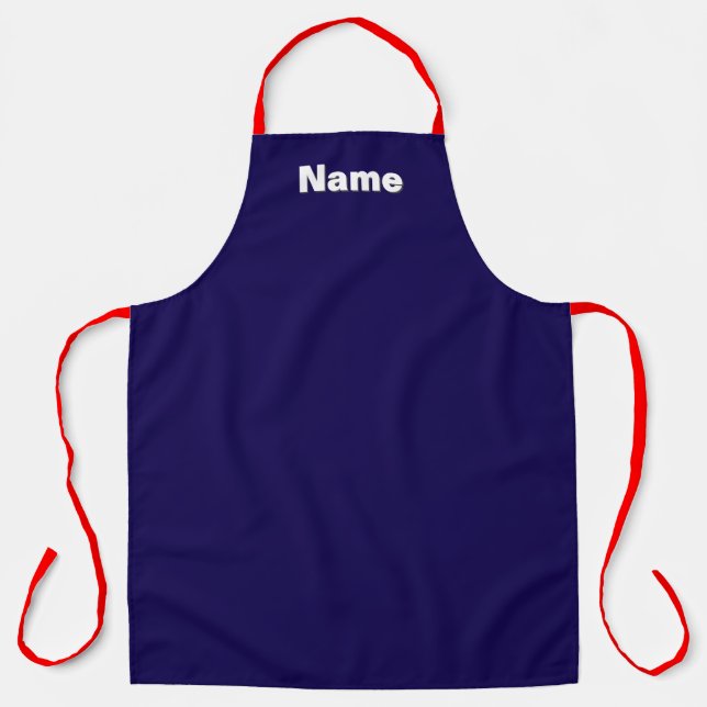 Personalise Cafe Caterer Baker Dk Blue Kitchen     Apron (Front)