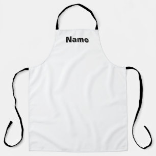 Personalise Cafe Caterer Baker White Kitchen     Apron