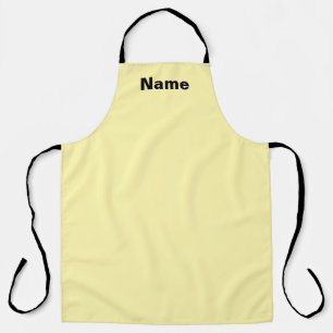 Personalise  Cafe Coffee Shop Pastel Yellow  Apron