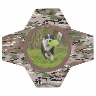 Personalise Camo Dog Name Picture Play Football