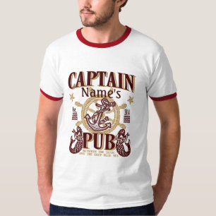Personalise Captain Name's Pub Great Gift Idea! T-Shirt
