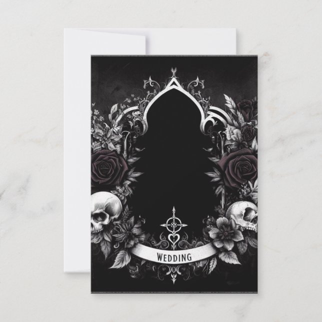 Personalise Card - Gothic - Blank Template  (Front)