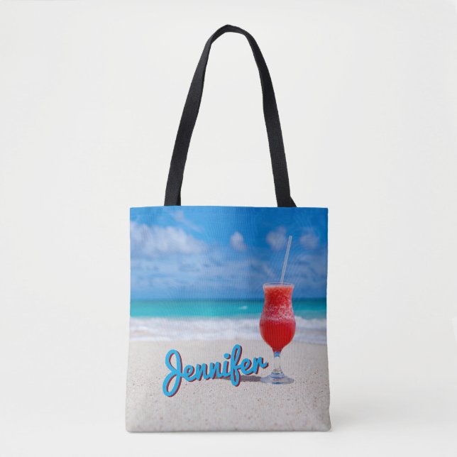 Personalise Caribbean Tropical Punch Daiquiri Tote Bag (Front)