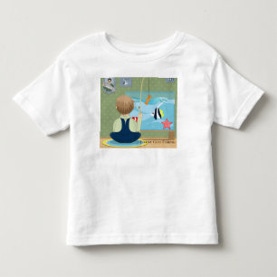 Personalise Cartoon Jeremy Goes Fishing Toddler T-Shirt