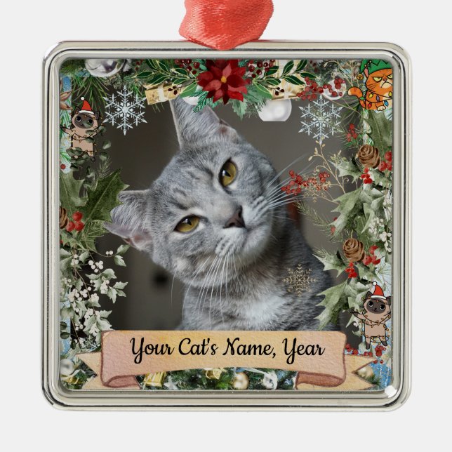 Personalise Cat Ornament (Front)