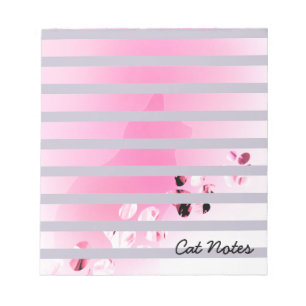 Personalise Cat Paw Prints For Cat Lovers Notepad